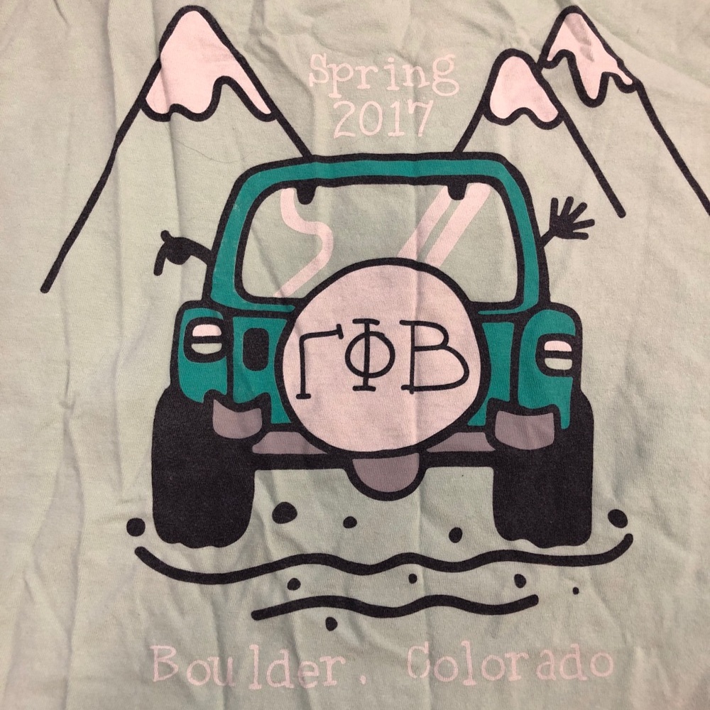 Gamma Phi Beta comfort color t shirt